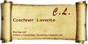 Czechner Levente névjegykártya