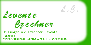 levente czechner business card